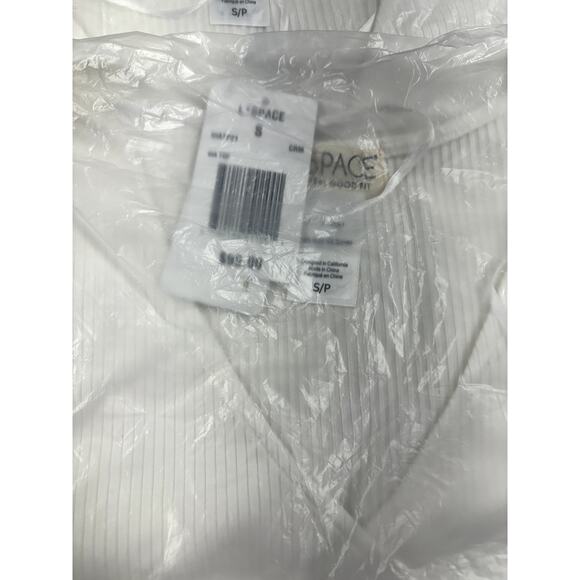 L*Space NWT Gia V-Neck Wrap Front Long Sleeve Crop‎ Top Cream XS, S & L MSRP $99 - Picture 8 of 8